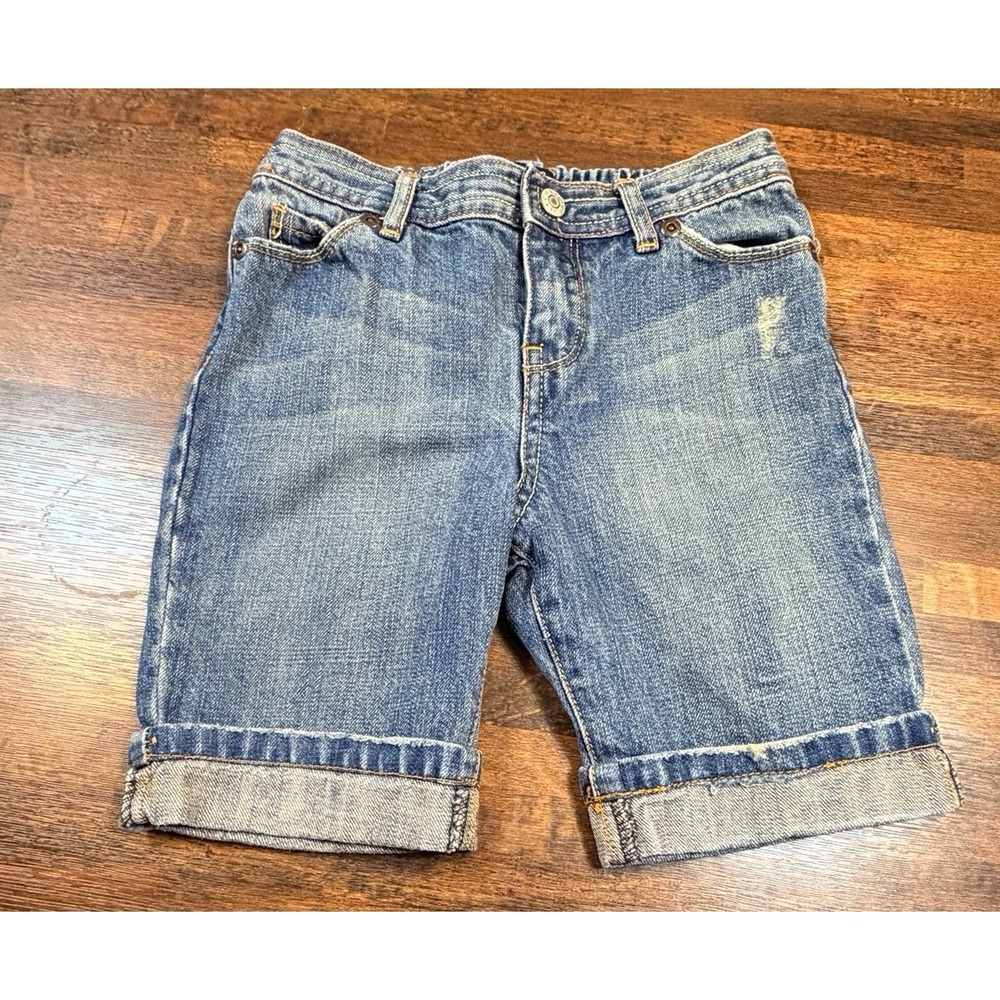 Vintage Y2K girls Chaps denim capris size 24 months.  Distressed retro trendy
